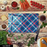 ANTİBAKTERİYEL CAM KESME TAHTASI | BASKILI KESİM TABLASI | 25x35 cm